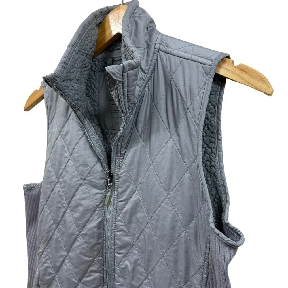 L.L. Bean Women's Fleece-Lined Fitness Vest, Silver Gray, XS